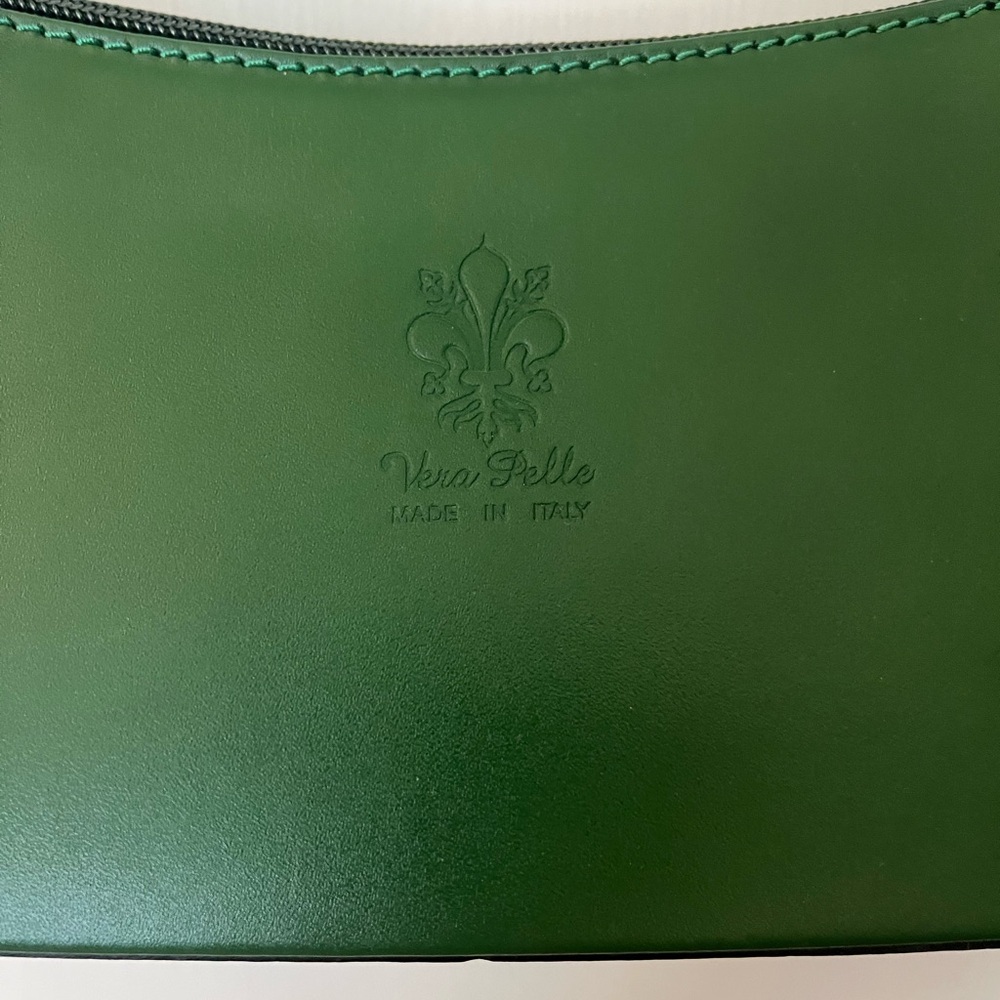 EUC | Vera Pelle Italian Green Leather Y2K Bag!! - Picture 2 of 9